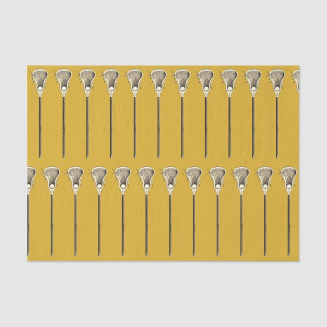 Gold Lacrosse Sports Seidenpapier (Vorderseite)