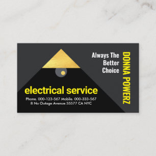 Gold Lampshade Bulb Lighting Visitenkarte