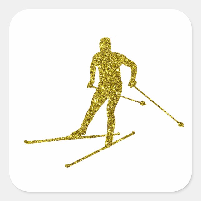 Gold Langlauf Sticker (Vorderseite)