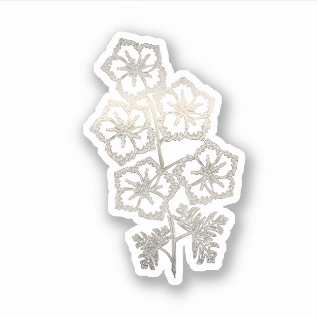 Gold Larkspur Blume Aufkleber (Vorderseite)