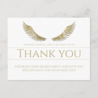 Gold Lash Wings Vielen Dank einfach White