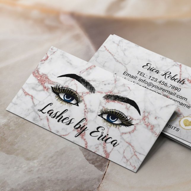 Gold Lashes Makeup Artist Rose Gold Marble Treue (Von Creator hochgeladen)