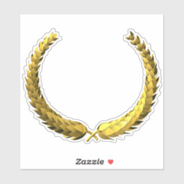 Gold Laurel Wreath Sticker