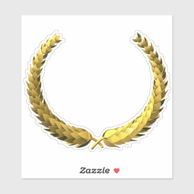 Gold Laurel Wreath Sticker (Blatt)