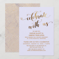 Gold Lavender Celebrate mit US Post-Wedding Party