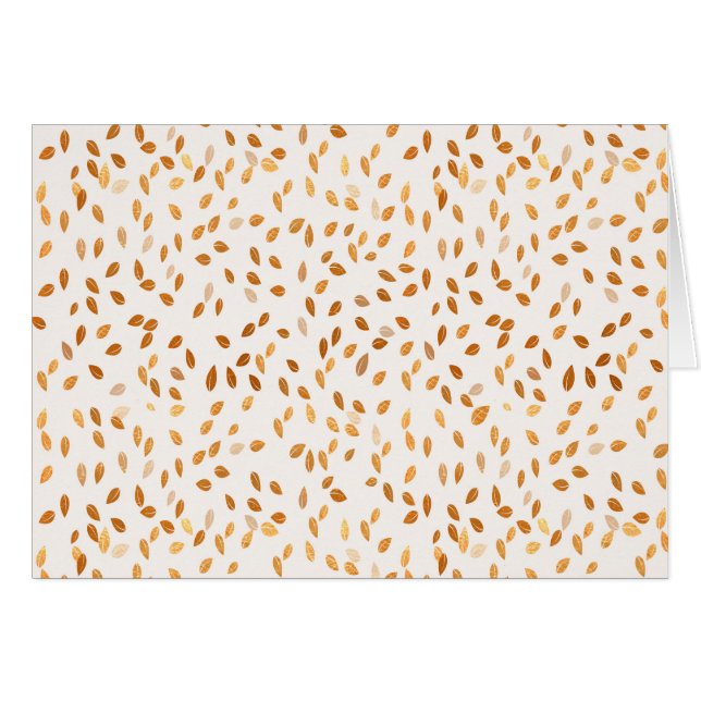 Gold Leaf Confetti on Pink Background (Vorderseite (Horizontal))