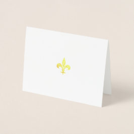 Gold-Leaf Fleur-de-Lis Faltschachtel Folienkarte