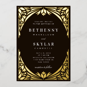 Gold Leaf Gilded Age Folieneinladung