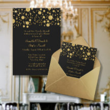 Gold Leaf Glitzer Confetti Dots Couples Dusche