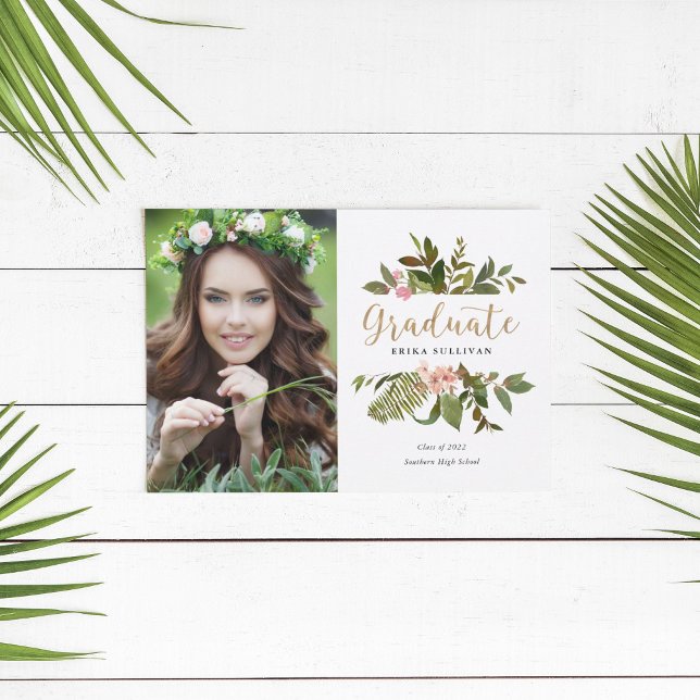 Gold Leaf Graduate Foto Ankündigung (Von Creator hochgeladen)