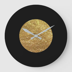 Gold Leaf Große Wanduhr