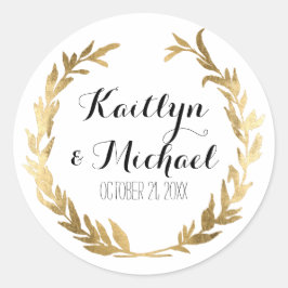 Gold Leaf Imitate Stickers Modern Laurel Wreath Pa