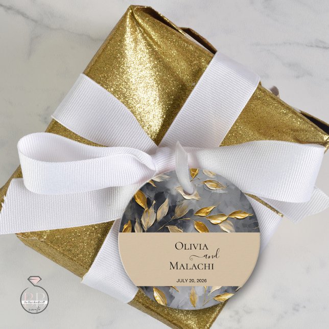 Gold Leaf Impasto Noir Geschenkanhänger (Von Creator hochgeladen)