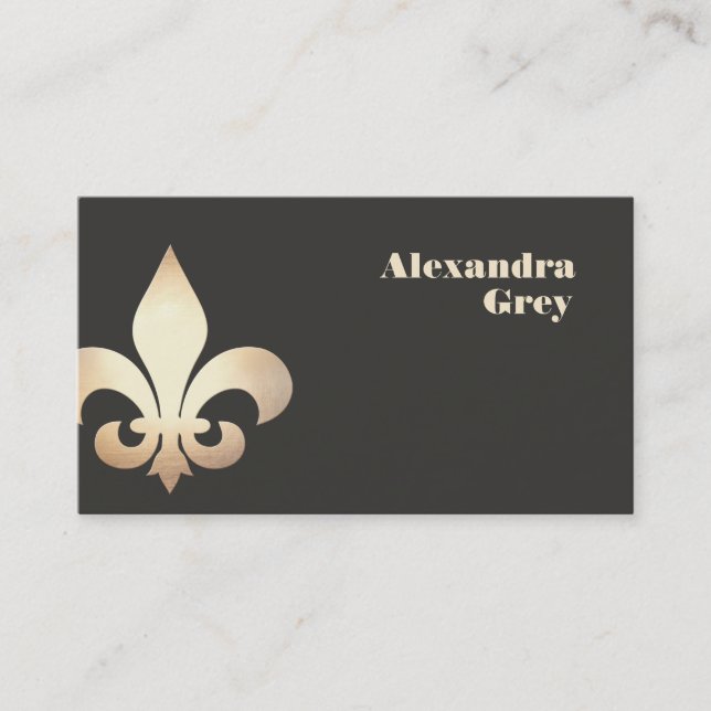 Gold Leaf Lilie Business Card Visitenkarte (Vorderseite)