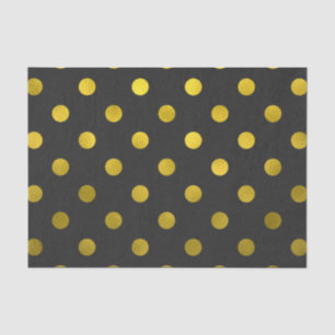 Gold Leaf Metallische Imitat Fossil Große Polka Do Seidenpapier