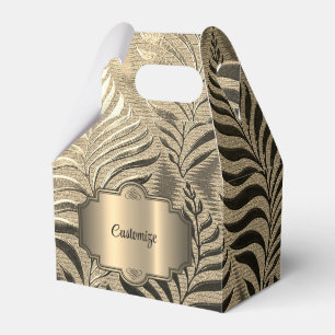 Gold Leaf Motif Gable Geschenkschachtel
