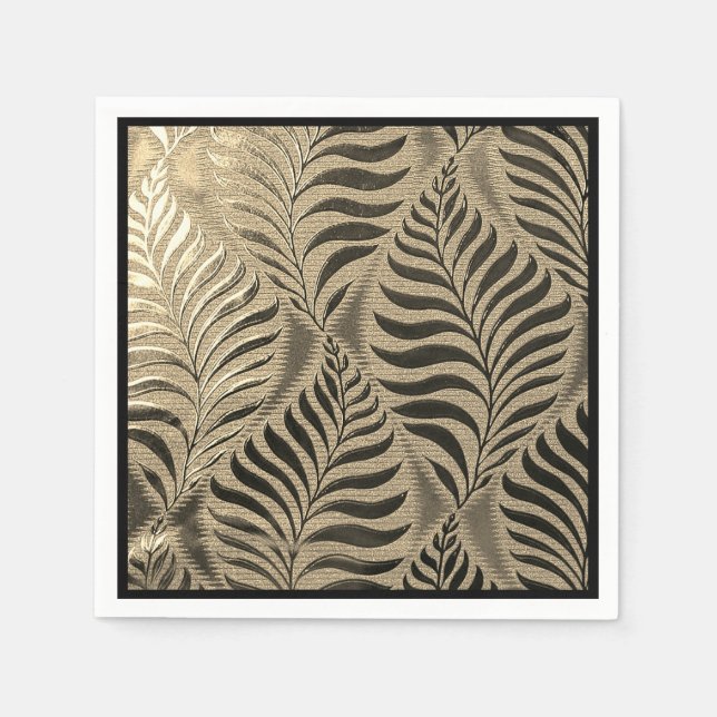 Gold Leaf Motif Serviette (Vorderseite)