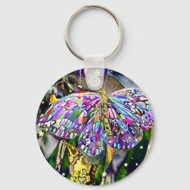 Gold Leaf New Year Butterfly Schlüsselanhänger