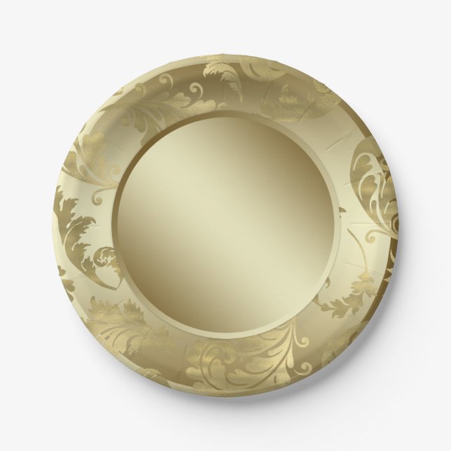 Gold Leaf Pappteller (Vorderseite)