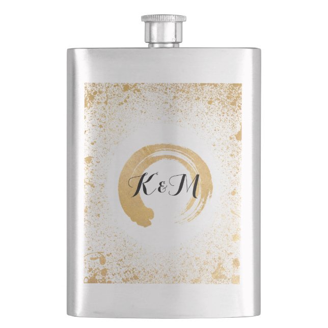 Gold Leaf Spray Flachmann (Vorderseite)
