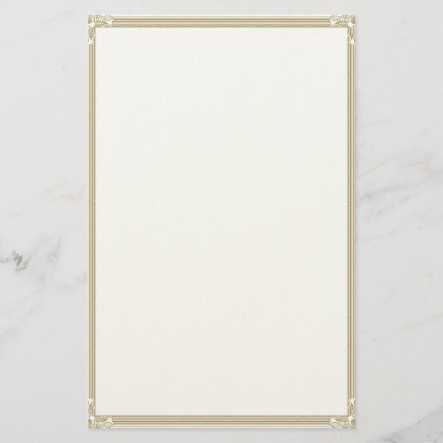 Gold Leaf Stationery Briefpapier (Vorderseite)