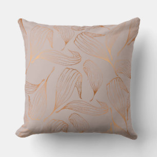 Gold Leaf Taupe Reversible Pillow Kissen