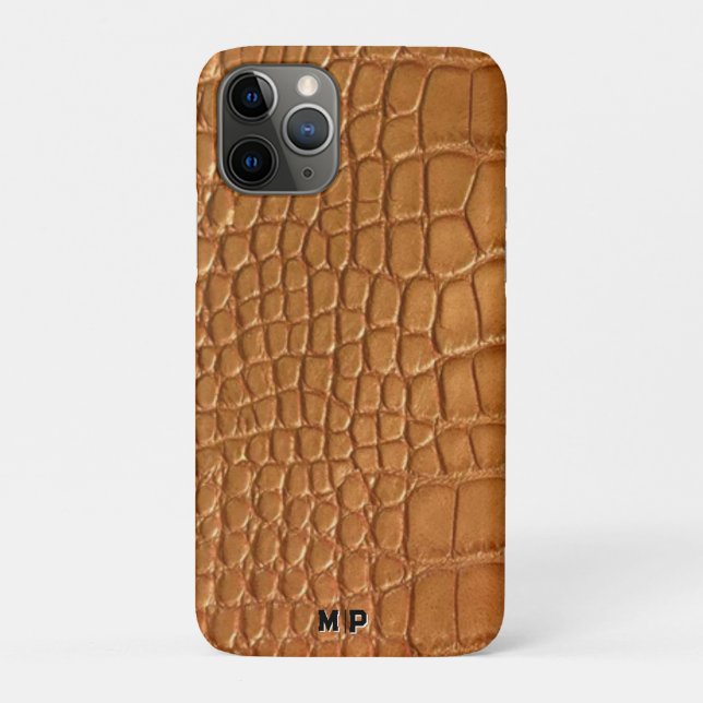 Gold leather texture luxury meeting planner Case-Mate iPhone hülle (Rückseite)