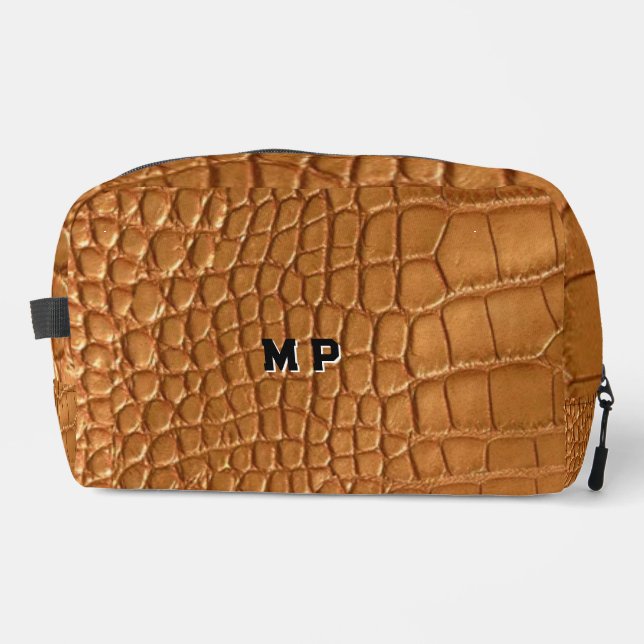Gold leather texture luxury  waschbeutel (Vorderseite)