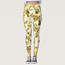 Gold Leggings Stilvolle Muster Leggings