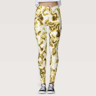 Gold Leggings Stilvolle Muster Leggings