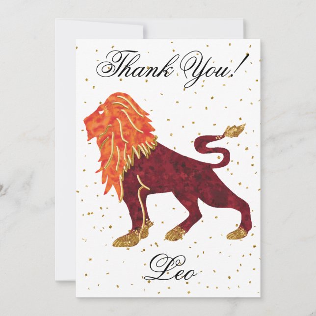 Gold Leo 1er anniversaire et grand Merci photo (Devant)
