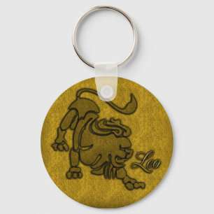 GOLD LEO ZODIAC SIGN SCHLÜSSELANHÄNGER