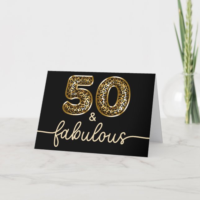 Gold Leopard 50 und Fabelhaft Schwarz Karte (Vorderseite)