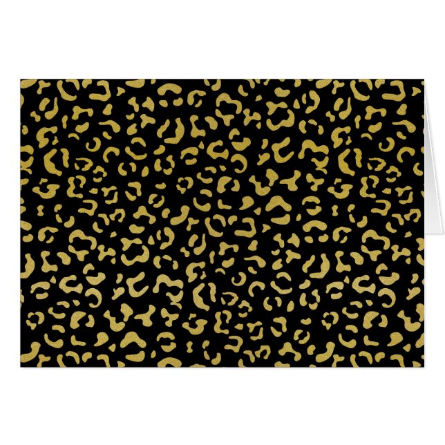Gold Leopard, Gold Glitzer, Leopard Muster (Vorderseite (Horizontal))