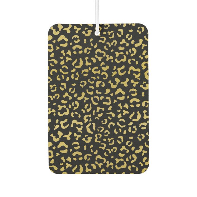 Gold Leopard, Gold Glitzer, Leopard Muster Autolufterfrischer (Vorderseite)