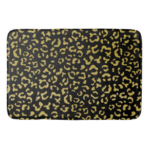 Gold Leopard, Gold Glitzer, Leopard Muster Badematte
