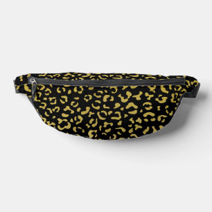 Gold Leopard, Gold Glitzer, Leopard Muster Bauchtasche