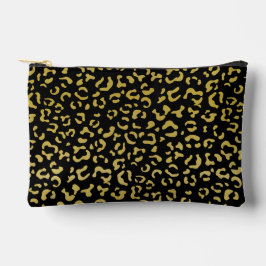Gold Leopard, Gold Glitzer, Leopard Muster Zubehörtasche