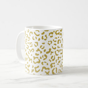 Gold Leopard, Gold Glitzer, Leopard Print Kaffeetasse
