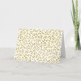 Gold Leopard, Gold Glitzer, Leopard Print Karte