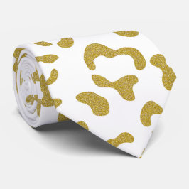 Gold Leopard, Gold Glitzer, Leopard Print Krawatte