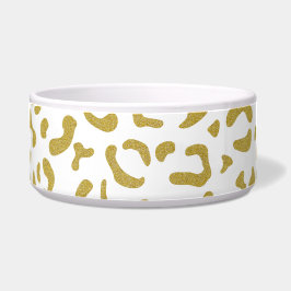 Gold Leopard, Gold Glitzer, Leopard Print Napf