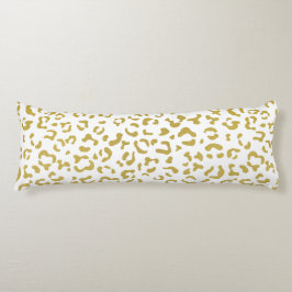 Gold Leopard, Gold Glitzer, Leopard Print Seitenschläferkissen