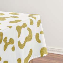 Gold Leopard, Gold Glitzer, Leopard Print Tischdecke