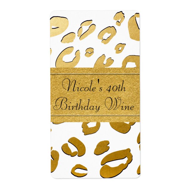 GOLD Leopard JEDES FARBEN, Party, Weine (Vorne)