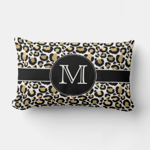 Gold Leopard Lumbar Pillow Lendenkissen