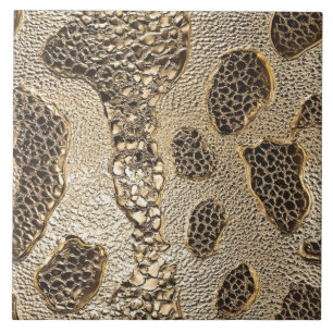 Gold Leopard Metallic Animal Spots Fliese