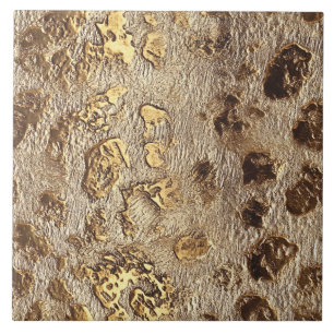 Gold Leopard Metallic Tierflecken Fliese