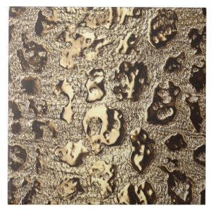 Gold Leopard Metallic Tierflecken Fliese