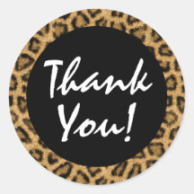 Gold Leopard Print Trendy Fur Muster Vielen Dank